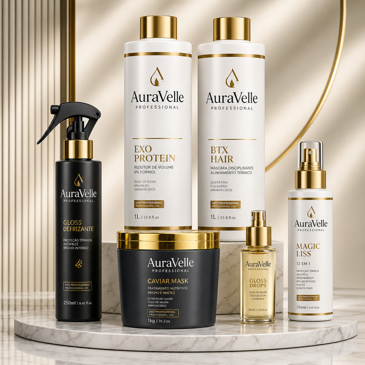 Produtos AuraVelle Professional